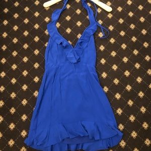 NWT Blue Halter Dress by Superdown